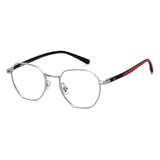 LENSKART BLU | Počítačové okuliare bez dioptrií | Proti oslneniu, Ľahké | Špecifikácie s UV ochranou | Plný rám, šesťuholníkový | Unisex | Malé | LB E16383