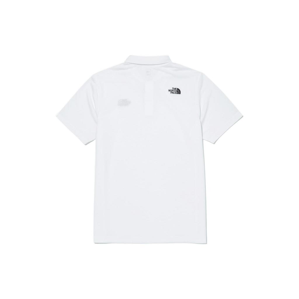 The North Face Polo Shirts Men's White Polo Collar Moderate Straight Fit NT7PN02E