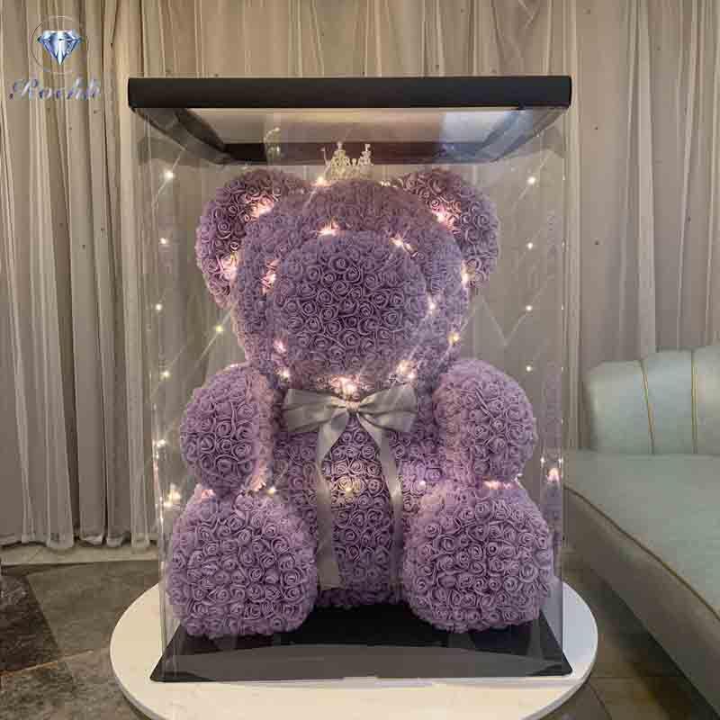 70cm Eternal Rose Flower Bear - Perfect Gift for Girlfriend, Best Friend, Valentine's, Qixi, and Birthday Celebrations