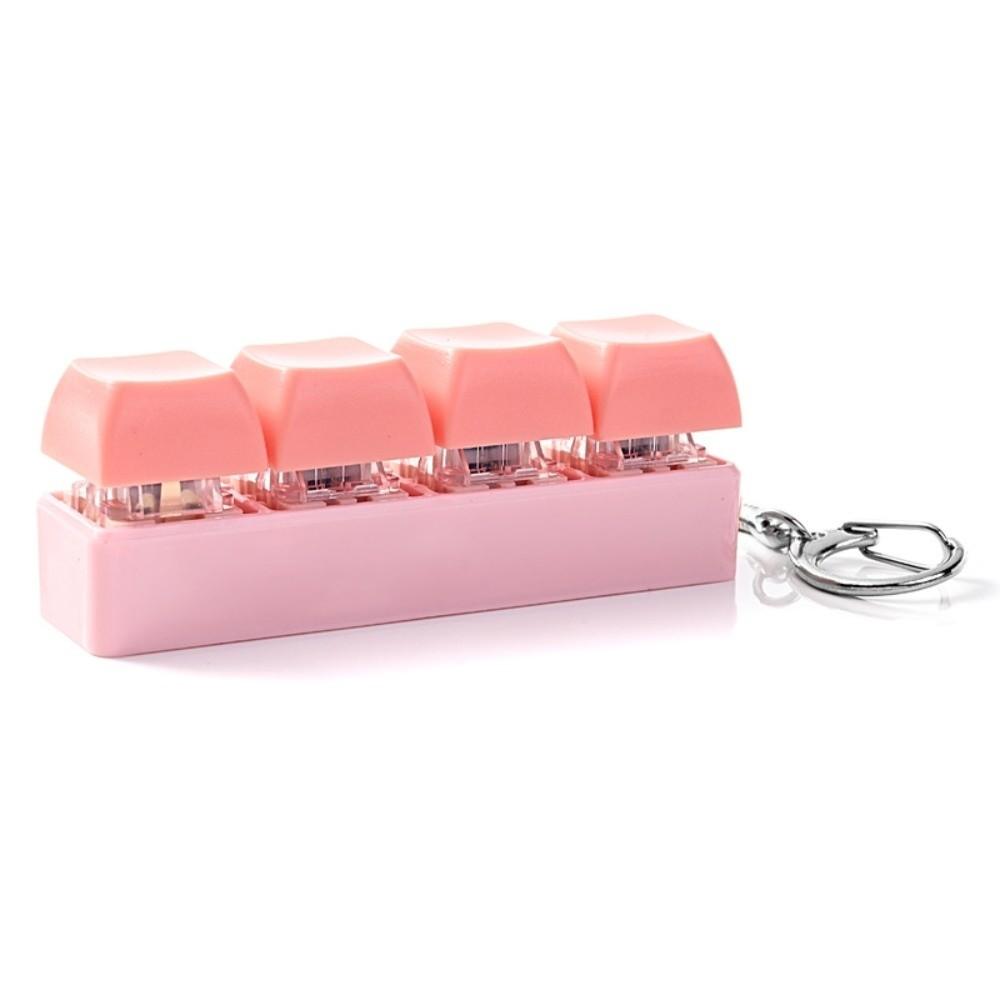 Click Sound Fidget Keyboard Toy 4 Keys Clicker Keychain Relaxing Keycap Keychain Kids