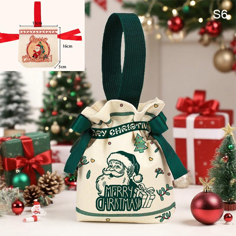1Pc Christmas Gift Bag Cartoon Apple Candy Packaging Box Party Supplies Christmas Gift Wrapping Boxes Candy Storage Bags