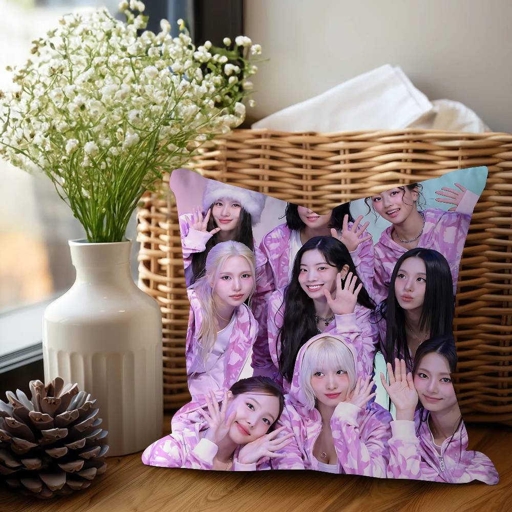 

Kpop T-Twice Наволочка для подушки Декоративная подушка Диван Домашний декор Чехол Наволочки 16x16Inch
