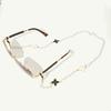 Japanese And Korean Double-Sided Four-Leaf Clover Neck Glasses Chain, Personalized Retro Pearl, Black And White Dripping Oil Mask Chain, Multi-Purpose