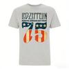 Rock Band Led Zeppelin Unisexs 100Cotton 75th Anniversary Graphics Tshirt Summer Spring Women Oversized Hiphop Y2k Fashion Tshirt
