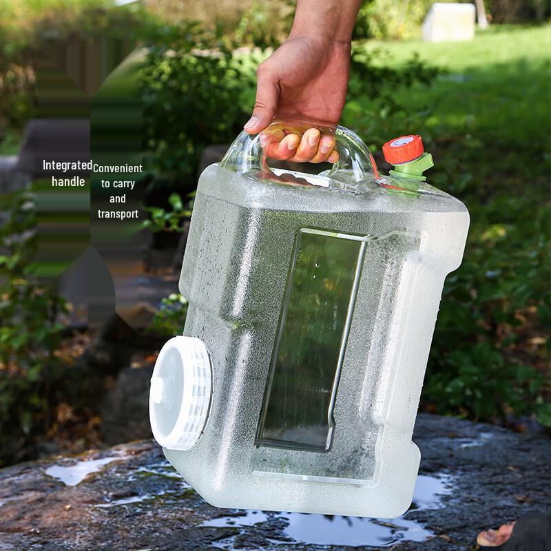 Outdoor Transparent Water Bucket with Faucet