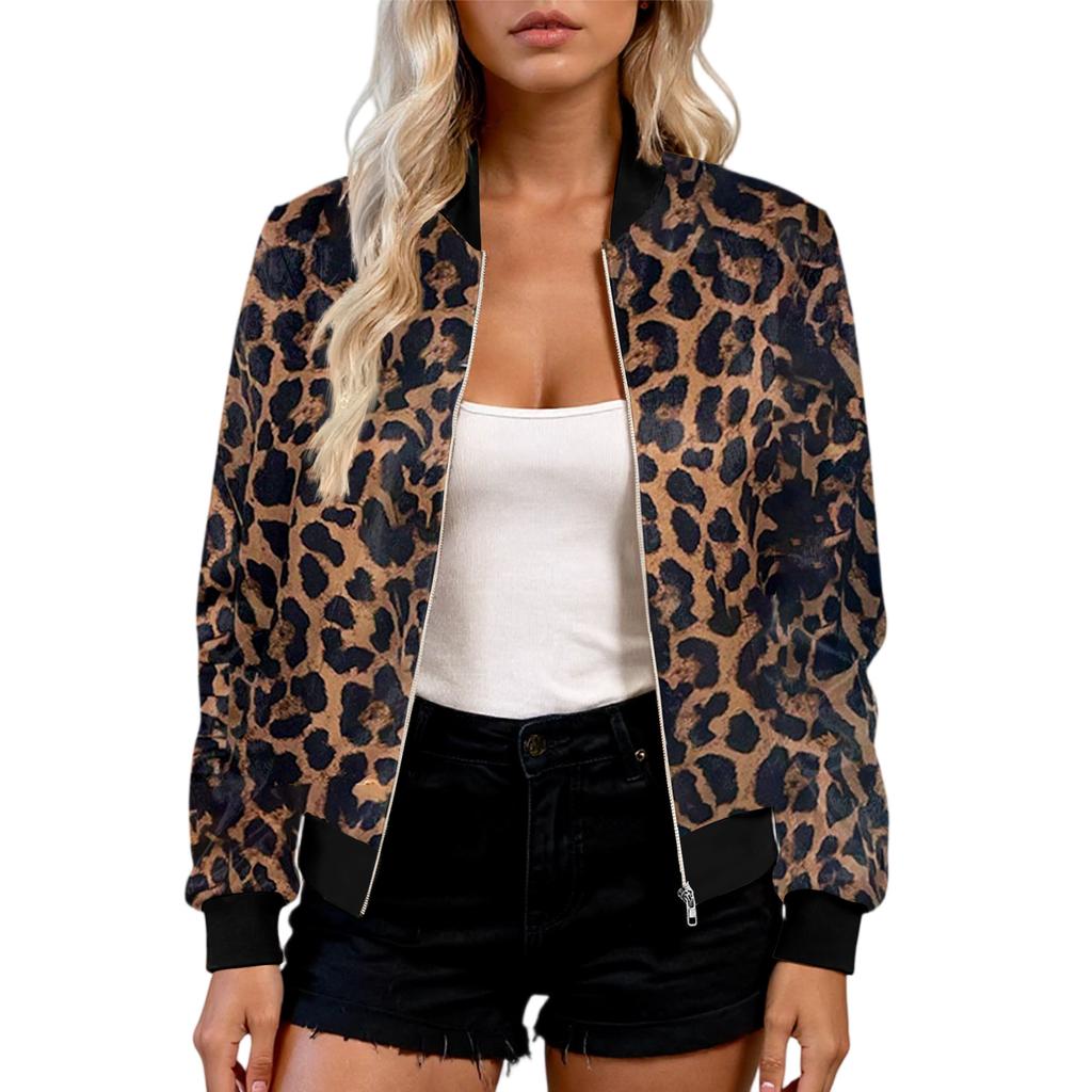 Women's Printed Patchwork Thin Fashion Jacket Casual Jacket Top