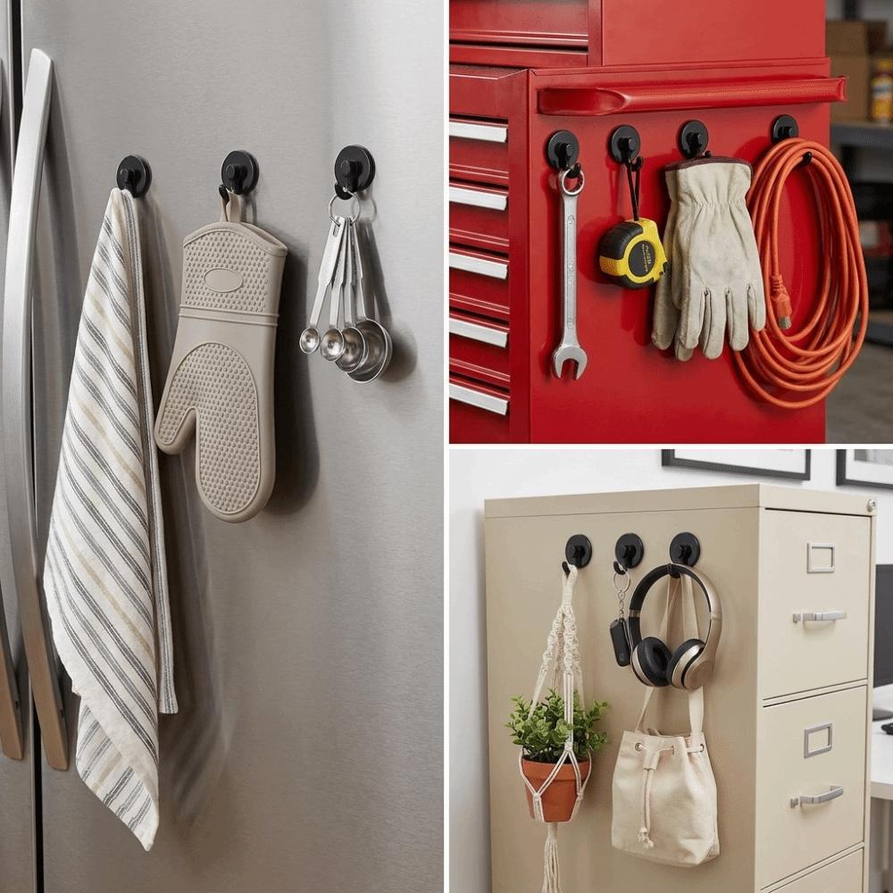 Solid Metal Body Magnetic Hooks Multi-Color Storage Hooks Refrigerator Hanging