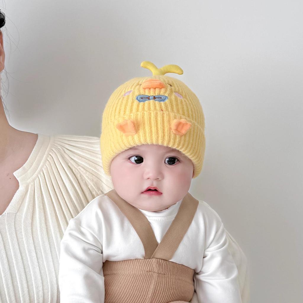 Warm Knit Baby Beanie with Ear Protection for Boys and Girls - Perfect for Autumn and Winter