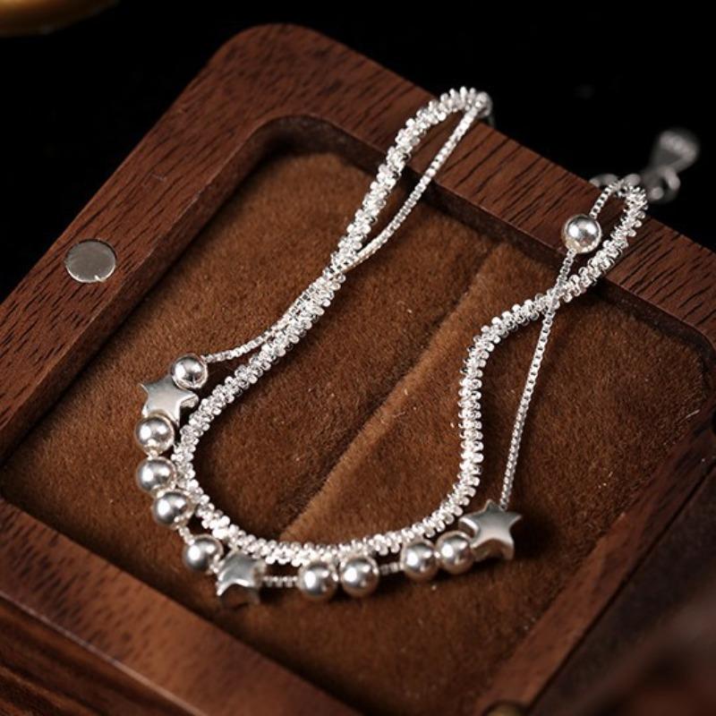 Double-layer Gypsy Star Bracelet Female Korean Version Niche Exquisite Sparkling Bracelet Gift