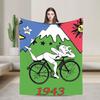 Soft Blanket Girls Boys Travel Albert Hofmann LSD Bicycle Day Throw Blanket Flannel Bedspread For Chair Novelty Sofa Bed Cover