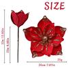 Gold Dust Christmas Flower Christmas Tree Ornament Accessories Christmas Wreath Ornament Christmas Decoration Flower Head False Flower
