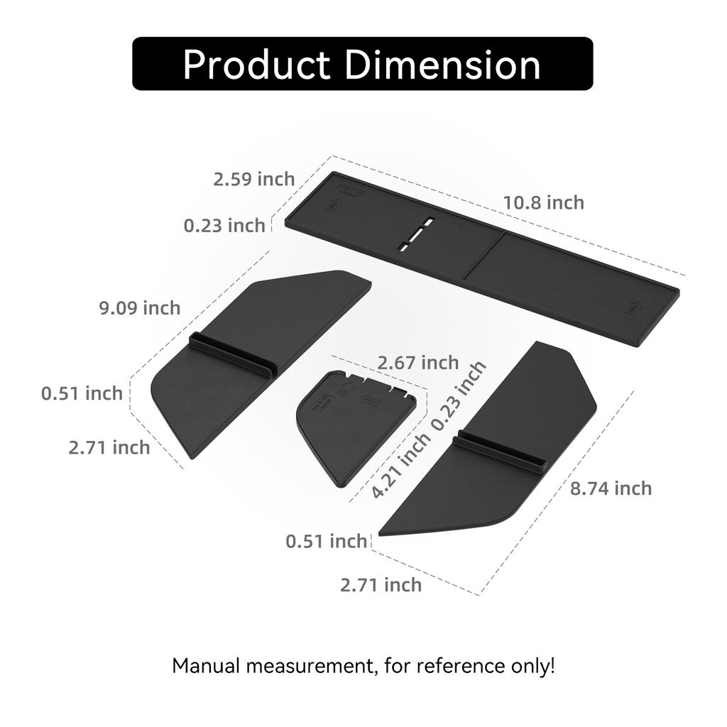 For Kia EV9 2025 2025 Center Console Glove Storage Box Partition Modified Container Tray Organizer Car Interior Accessories 4Pcs