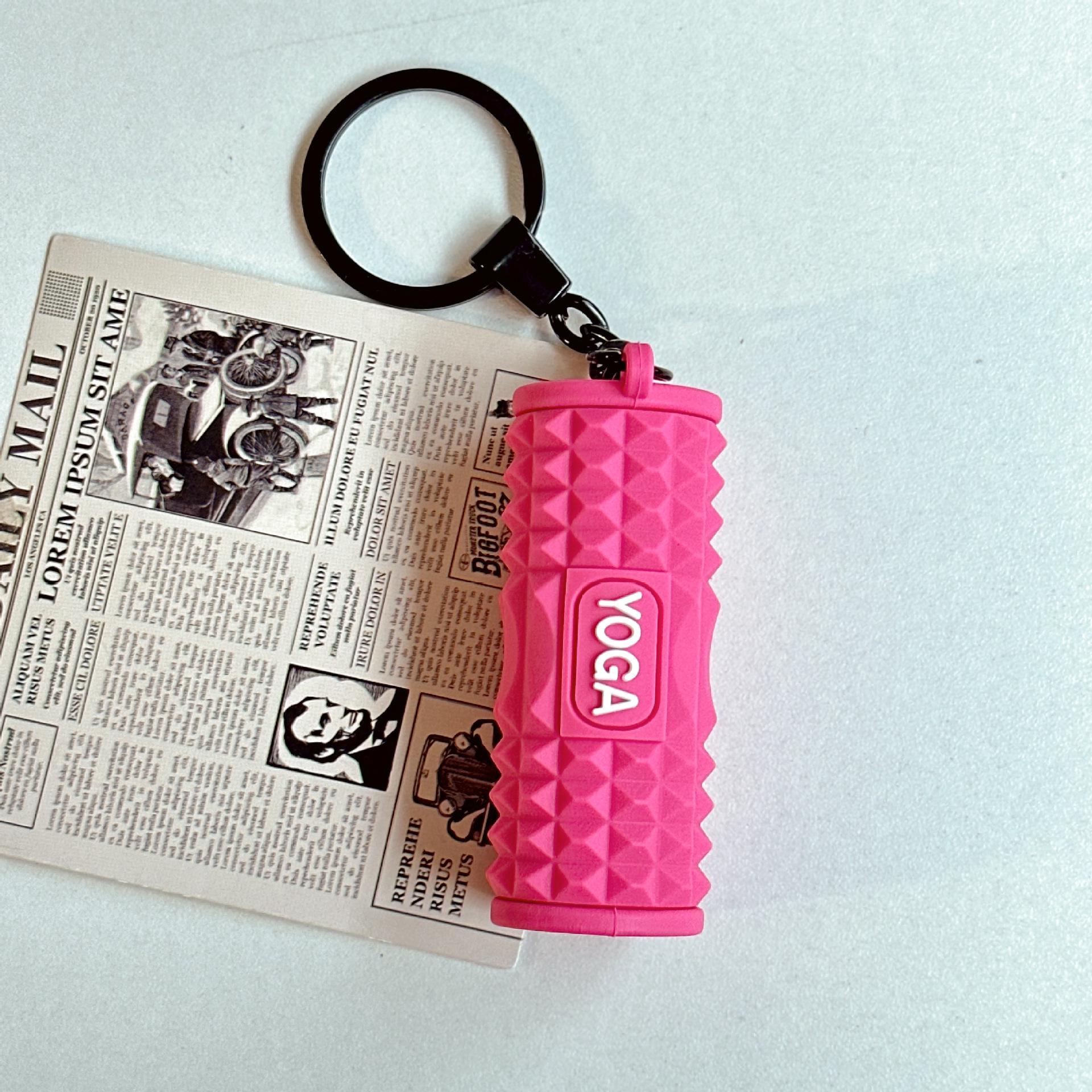 Брелок в стиле Miu: Мини съемный кулон-шарм для фитнеса в виде штанги