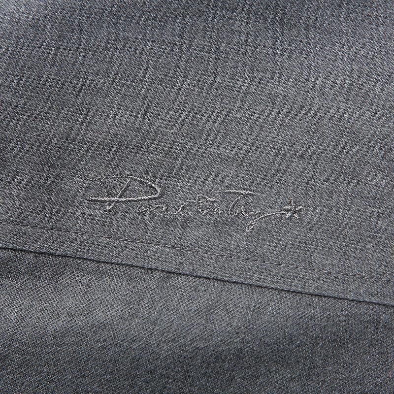 Men's Slim-Fit Long Sleeve Embroidered Cotton Blend Shirt