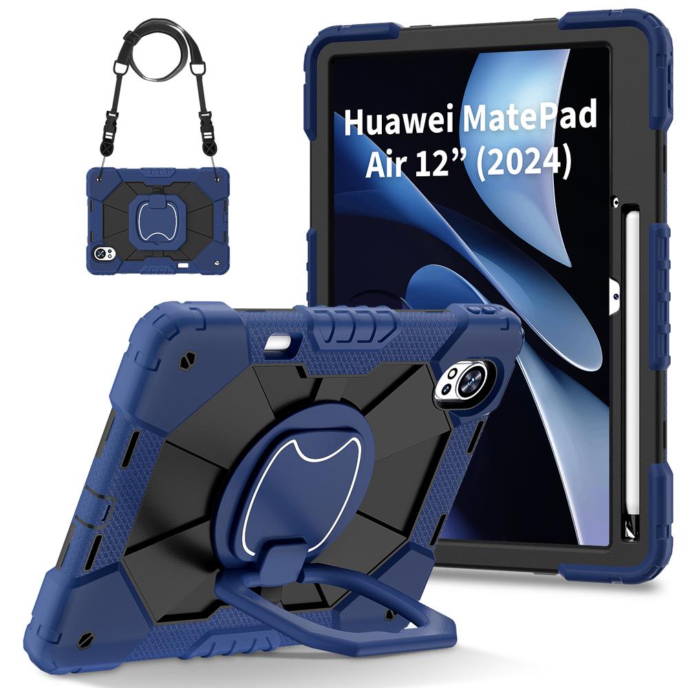 Silicone+PC Tablet Cases for 12'' Huawei MatePad 12 X 12X Air 2025 2024 Case W20 W30 W10 Cover Portable Rotate Stand Shell