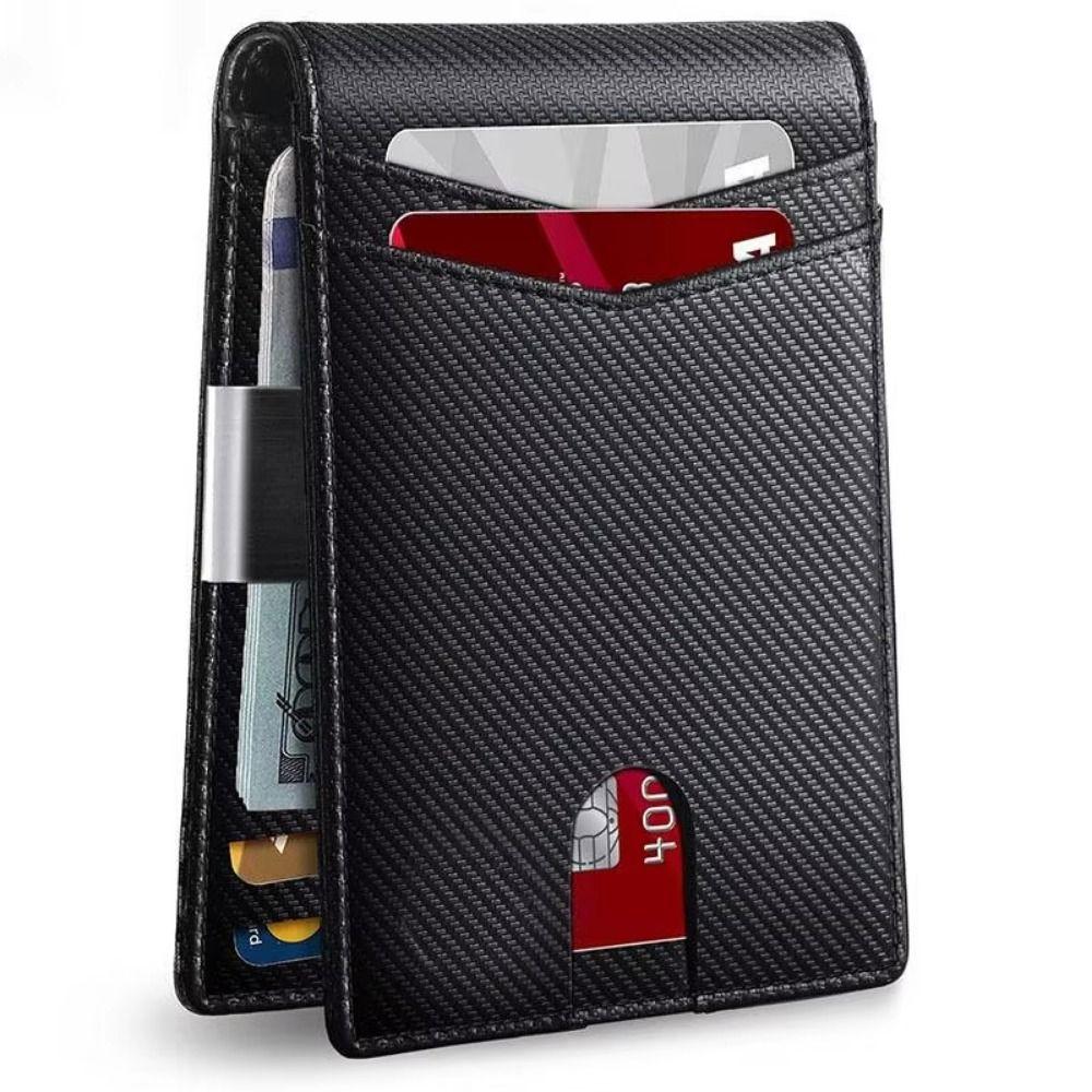 Anti-Theft Carbon Fiber Card Holder Minimalist Men Wallets Credit Card Holder  Business