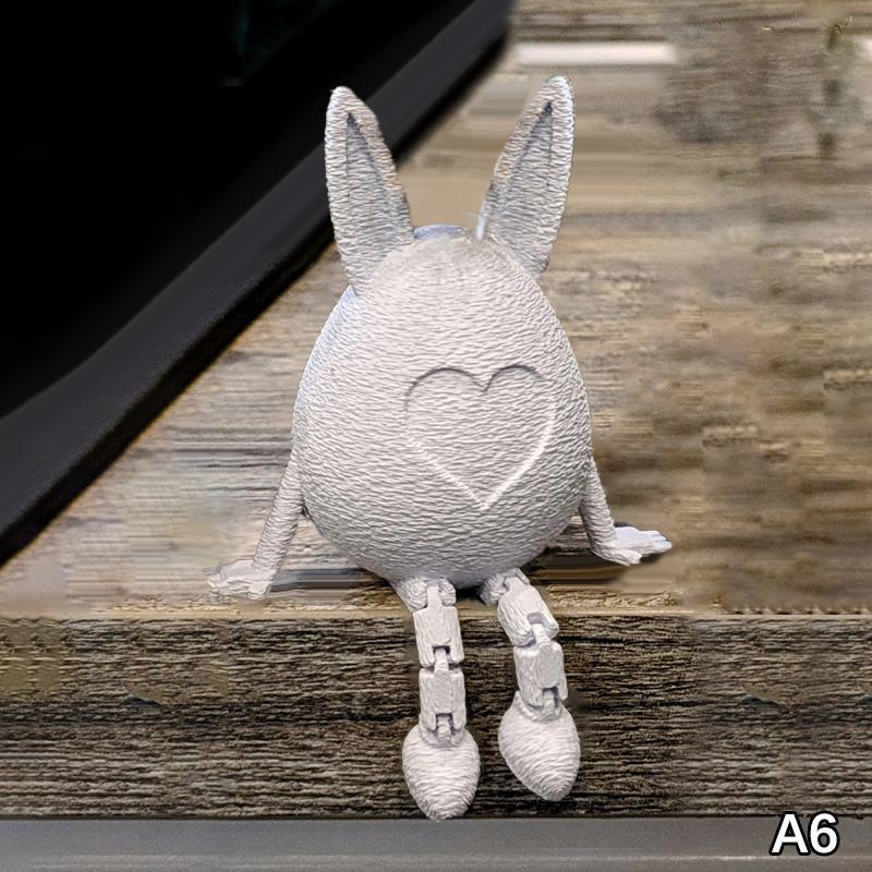

3D модель Великоднього кролика з яйцем, з рухомими суглобами, Великоднє прикраса, шарнірна статуетка яйця, декор для дому та офісу, Великодній декор, ідеальний подарунок A6