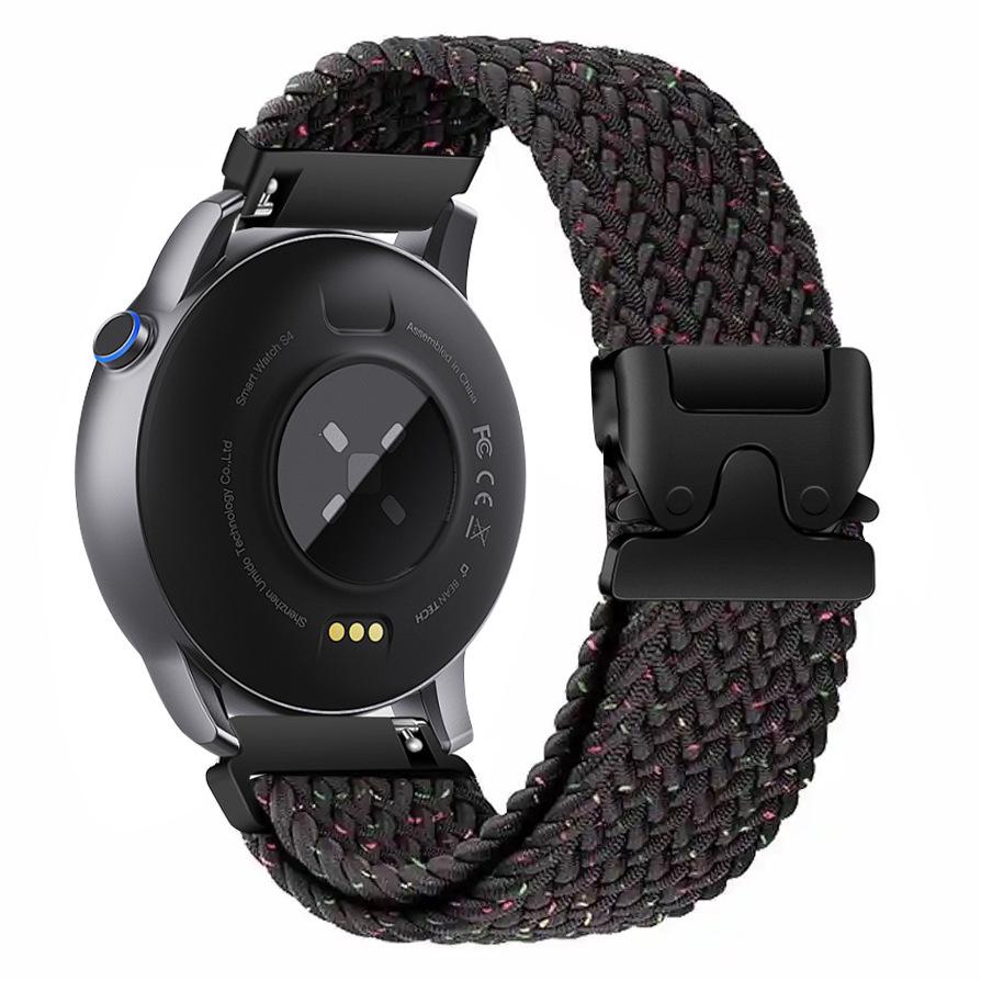 Cinturino in Nylon Intrecciato Compatibile per Huawei GT5 e Samsung Watch4567 con Fibbia ad Ombrello