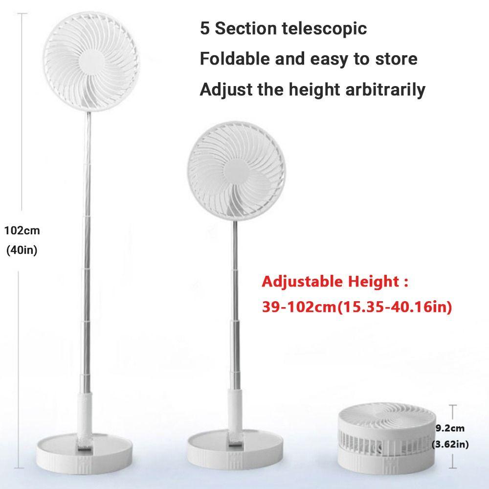 Rotatable Telescopic Electric Fan 24H Long Battery Life Desktop Electric Fan  Outdoor Activity