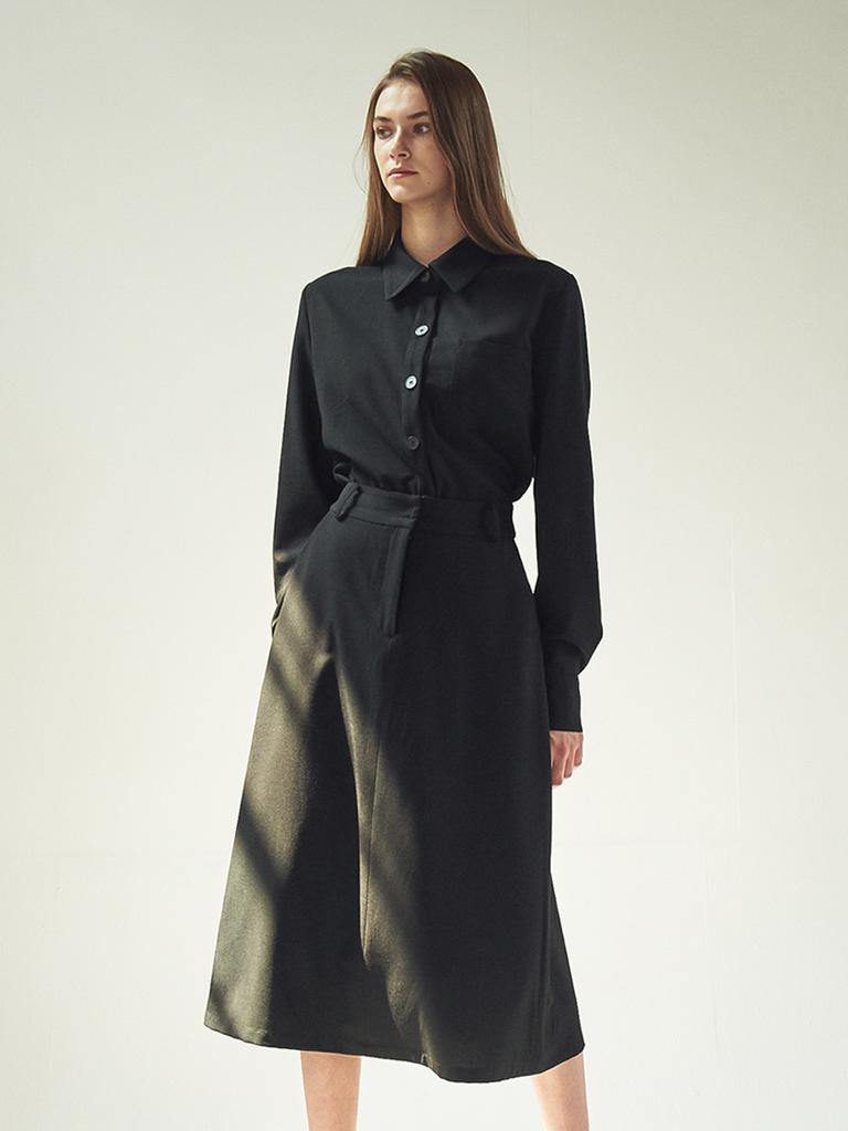 ACUD Two-Way Shirt Dress_Black