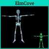 Halloween Scary Prop Luminous Hanging Human Skeleton For Spooky Outdoor Party Decoration