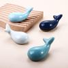 Cute Kitchen Hotel Whale Shape Ceramic Tableware Chopsticks Holder Chopsticks Stand Spoon Rack