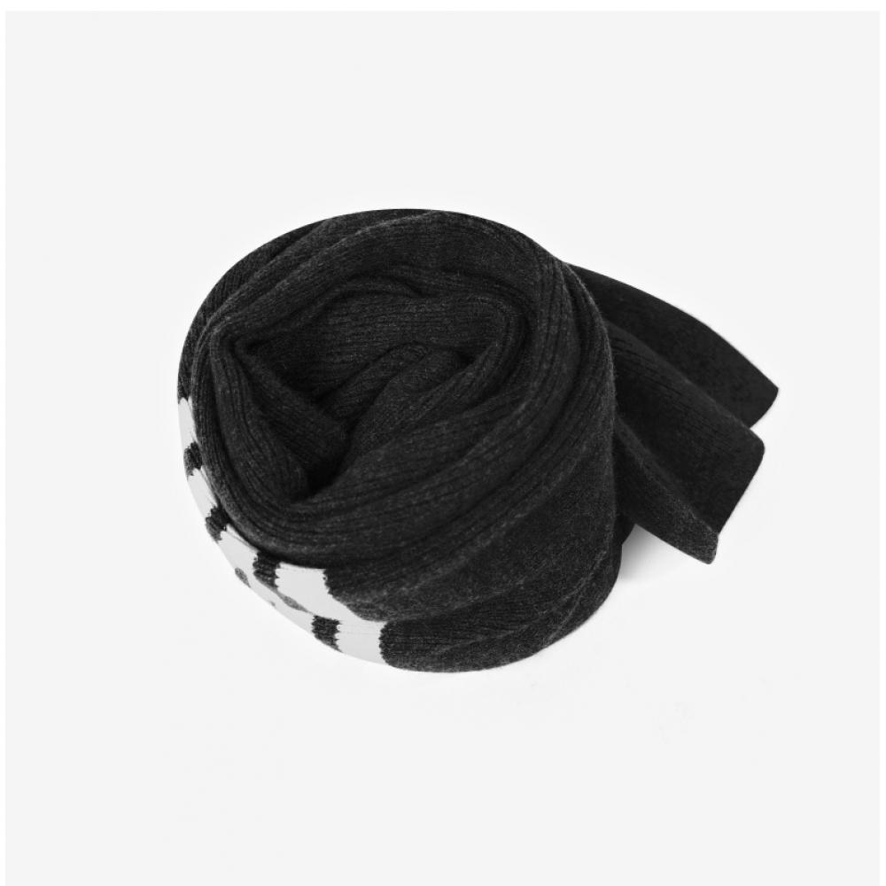 Tom Brown Mks026a 00011 025 4 Bar Stripe Three Line Tab Cashmere Muffler