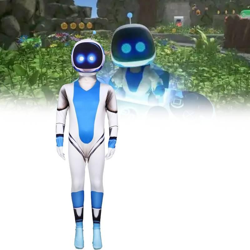 Astro Cosplay Bot Costume Jumpsuit Kids Adult Halloween Stage Gift Performance