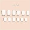 Kit 24 Unghie Finte Press-On Chic French Tip Bianco Aurora Lucido & Rosa, Set Unghie Finte French Tip di Media Lunghezza