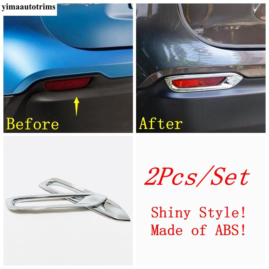 Front Rear Fog Light Lamp Eyelid Eyebrow Cover Trim ABS Chrome / Carbon Fiber Accessories For Nissan Qashqai J11 2018