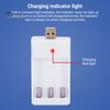 Battery Charger Safe Fast Charging with LED Indicator 3 Slots USB AA/AAA Rechargeable Battery Charging Adapter for Radio