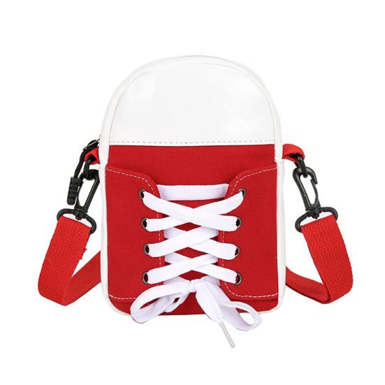 Women Canvas Crossbody Bag Casual Small Shoulder Bag Canvas Shoe Design Crossbody Purse for Daily Life Travel Commuting