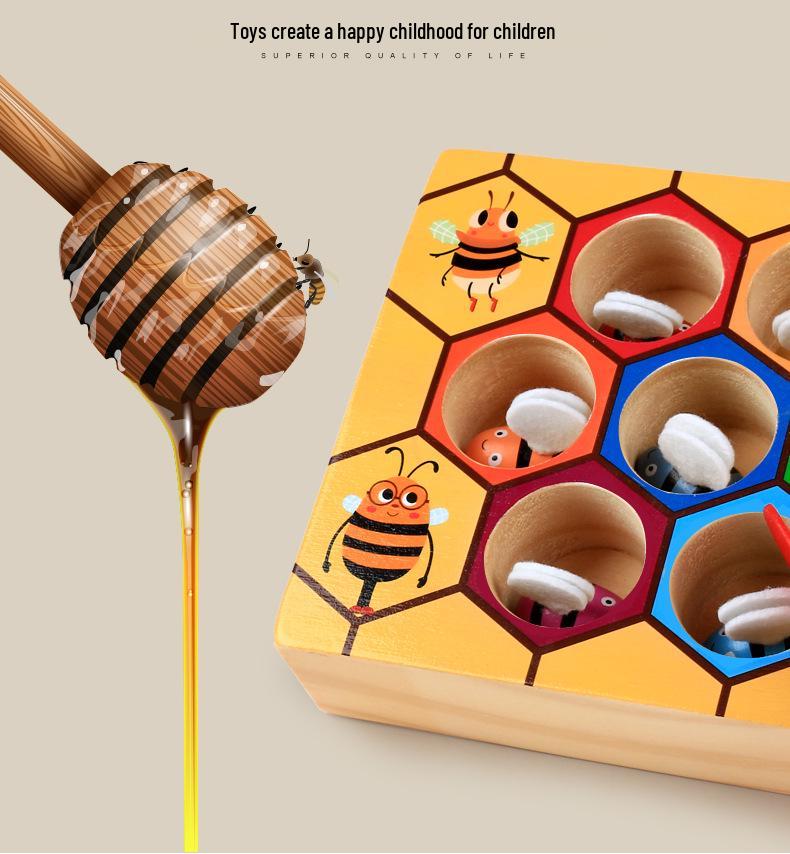 Montessori Beehive Game: Toddler Color Recognition & Development Toy for Boys (Ages 0-3)