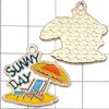 Colorful Enamel Cartoon Beach Charms for DIY Jewelry - Summer Travel Style, Set of 10