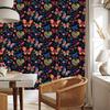 Wallpaper Colorful Butterflies Black and Navy Blue for Living Room and Bedroom 50x1000