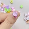 50Pcs Cute Resin Cartoon Strawberries, Cherries, Lollipops, Cakes Flat Back Scrapbooking DIY Jewelry Craft Decoration Accessorie