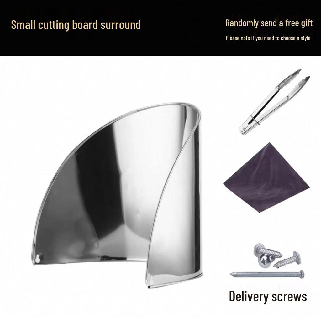 Stainless Steel Anti-Splash Cutting Board Baffle
