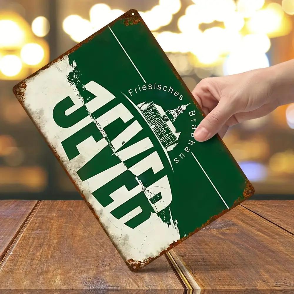 

HD Tin Sign Jever Friesisches Brauhaus Vintage Beer Logo Retro Metal Wall Art for Bar Man Cave Decor 20x30cm（7.8x11.8inch）