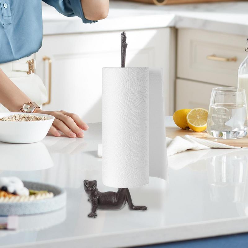 Frog Toilet Paper Holder Vintage Cute Toilet Kitchen Paper Holder Vertical Standing Tissue Organizer For Floor Or Countertop