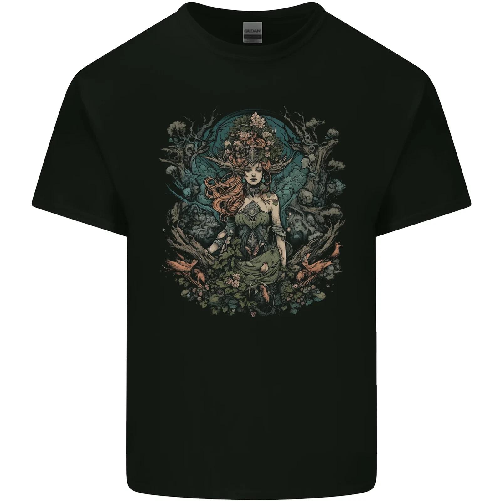 

Queen of Nature Fantasy Pagan Kids T-Shirt Childrens XL