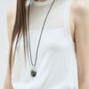 RE RHEE BLACK ONYX SILK CHAIN NECKLAC