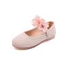 Neue einfarbige Mädchen Strass Schleife flache Schuhe Kinder Ballerinas Koreanischer Stil Lederschuhe Mädchen Tanzschuhe