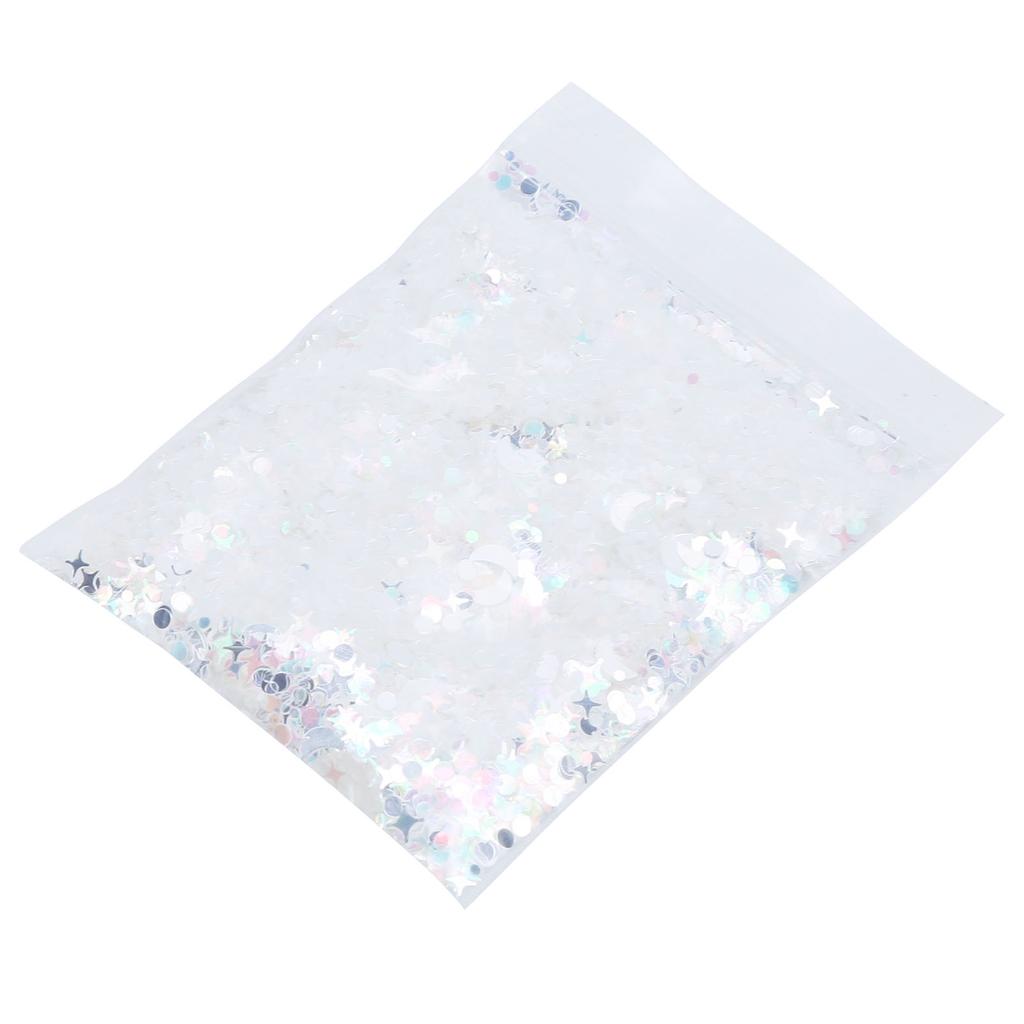 Stern Pailletten PET Silber Gemischt Fantasy Glitzer für Körper Gesicht Haar Make Up Nagelkunst MHXK 008