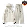 New Couple's Water-Repellent Hooded Ski Jacket & Pants Set - Fleece-Lined for Winter