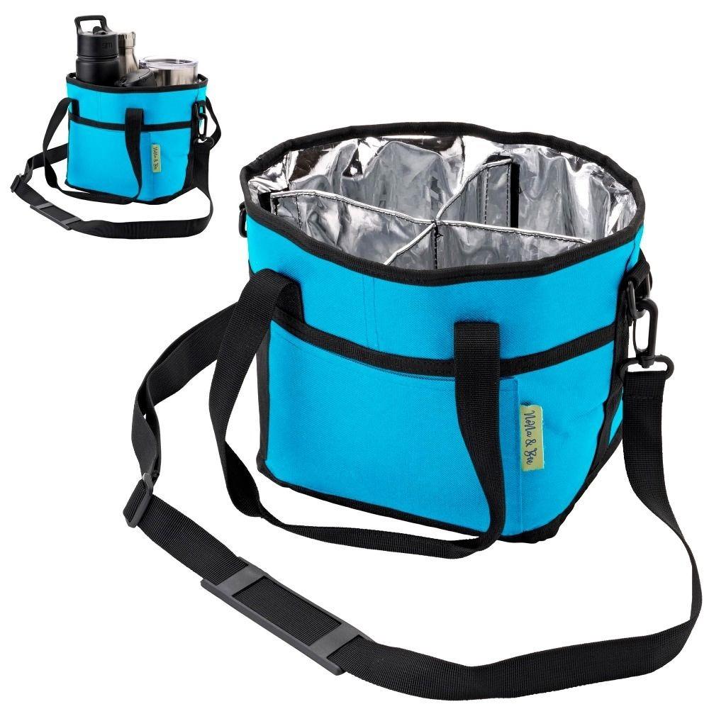 

Reusable Drink Bag Insulated Tumbler Carrier Portable Drink Holder Hot Drinks чорний/синій