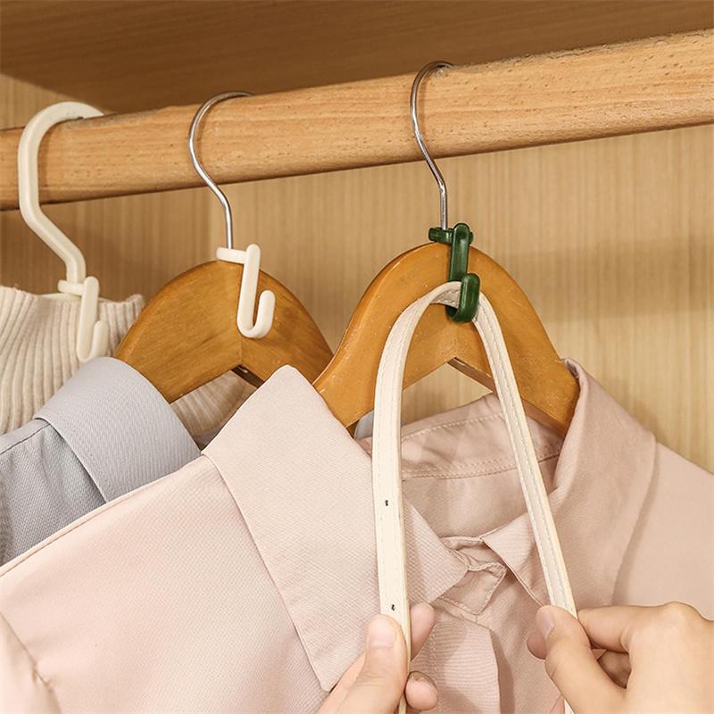 50 Stück Kleiderbügel-Verbindungshaken Mini-Kleiderbügel für Schrankverbinder Kleiderbügel Sparen Schrankplatz Haken Multifunktional Stapelbar Haken