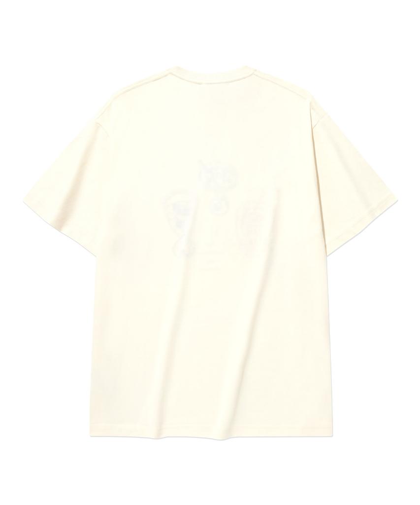 COVERNAT Cool Cotton Kitsch Cocktail Graphic T-Shirt Ivory