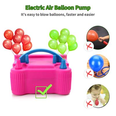 Balónová pumpa Elektrická vzduchová balónová pumpa Prenosná elektrická nafukovačka balónov 2 režimy Dvojitá tryska pre