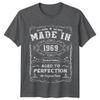 Made In 1969 Unisexs T Shirt 57th Birthday Gift Vintage fiftyseven Year Old