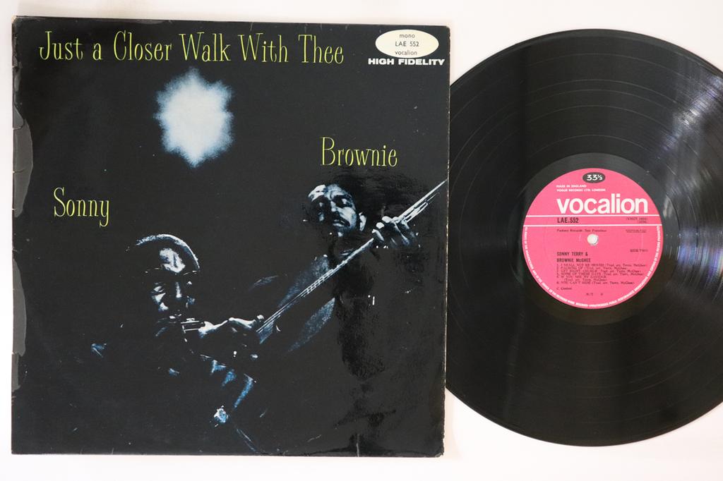 LP Record SONNY TERRY BROWNIE MCGHEE  Just A Closer Walk With Thee LAE552 VOCALION UK Blues Used